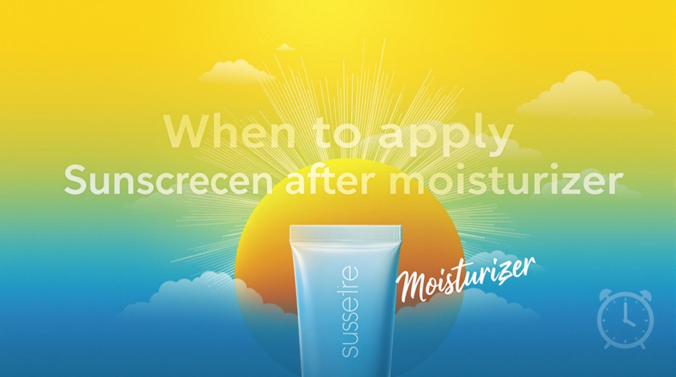 when to apply sunscreen after moisturizer