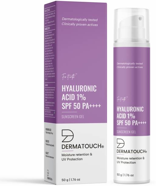 Dermatouch Sunscreen – SPF 50 PA++++ Hyaluronic Acid 1% Hydrating Ultra Light Gel
